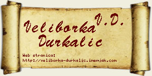 Veliborka Durkalić vizit kartica